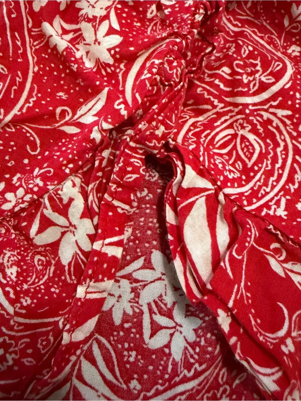 OshKosh B'gosh Toddler Girl's Red Paisley Tank Top Size 3T